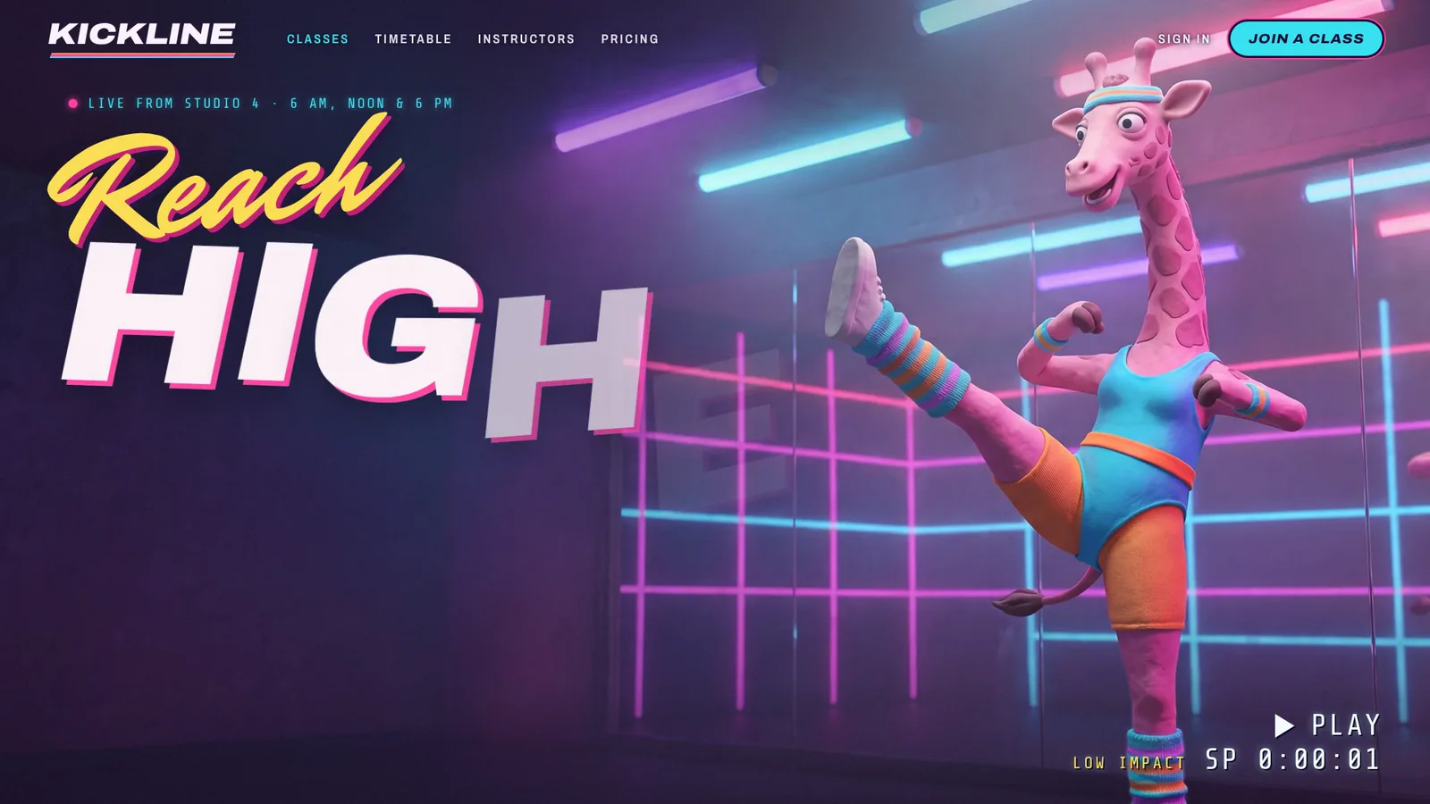Aerobics Giraffe Hero: example result 1