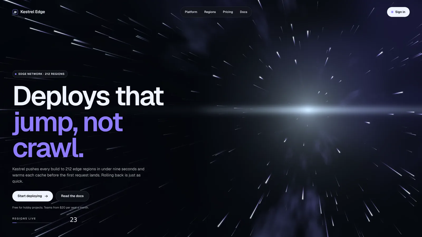 Starfield Warp Hero: example result 2