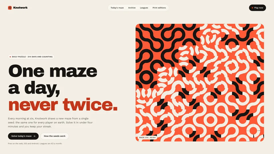 Truchet Maze Hero: an example of what it makes