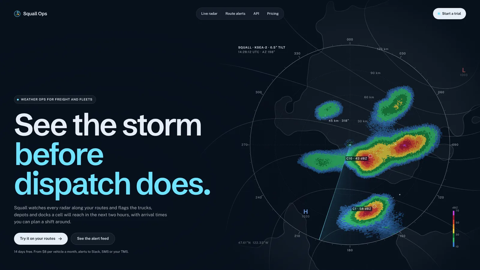 Weather Radar Hero: example result 2